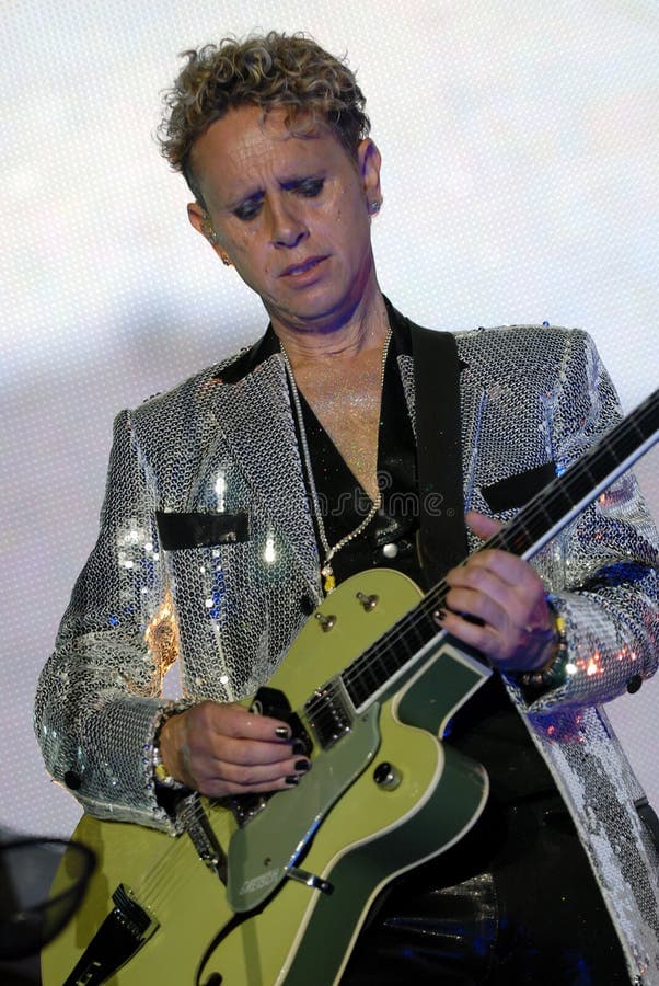 Depeche Mode, Martin Lee Gore of Depeche Mode during performance in Prague, January 14, 2010