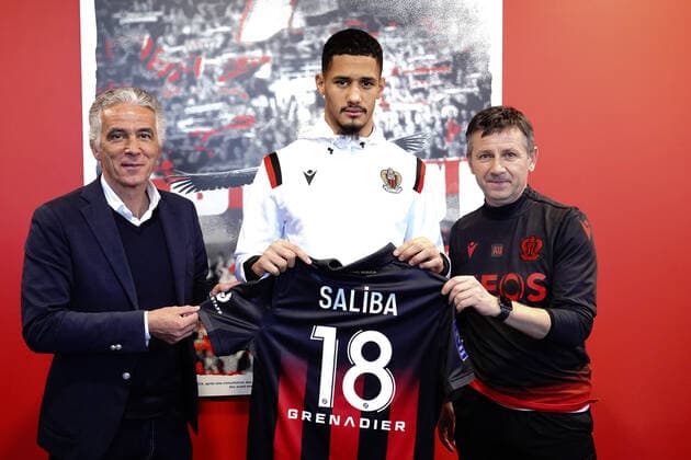 Fußball, OGC Nizza präsentiert Neuzugang William Saliba