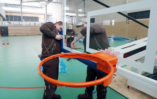 Basketball, 2. Bundesliga Pro-A, Neue Korbanlagen für die Tigers Tübingen