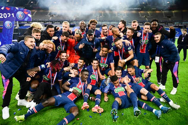 Fußball, Coupe de France Finale, Paris Saint Germain feiert den Pokalsieg