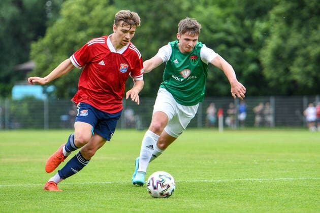 Fußball, Relegation zur A-Junioren-Bundesliga, SpVgg Unterhaching U19 - 1. FC Schweinfurt 05 U19