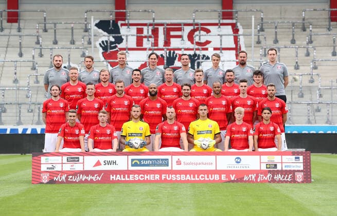 Fußball, 3. Liga, Hallescher FC Porträttermin 2021 2022