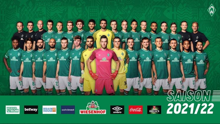 Fußball, 2. BL, Werder Bremen Porträttermin 2021 2022