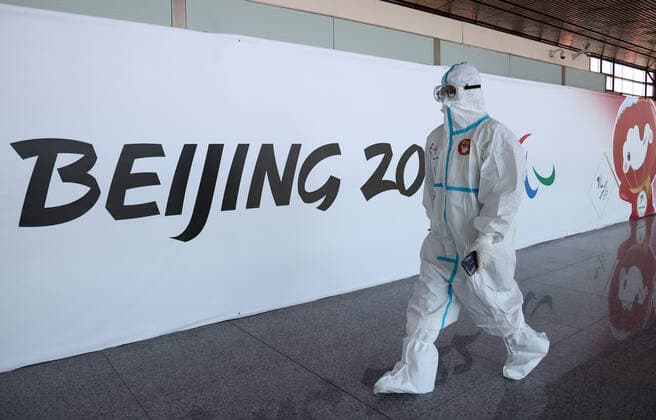 Beijing 2022, Vorkehrungen gegen das Coronavirus im Internationalen Flughafen
