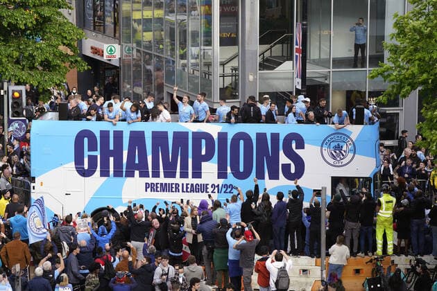 Fußball, England, Manchester City, Meisterfeier und Parade