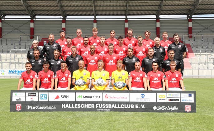 Fußball, 3. Liga, Hallescher FC Porträttermin 2022 2023