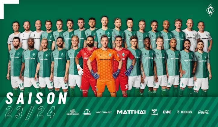 Fußball, SV Werder Bremen Porträttermin 2023 2024