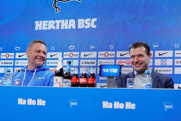 Fußball, 2. BL, Hertha BSC Pressekonferenz