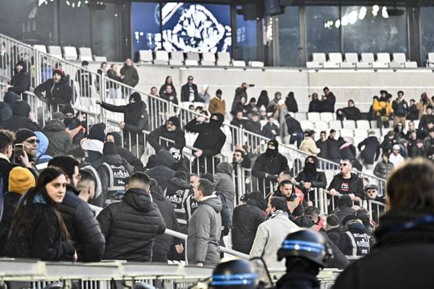 Fußball, Girondins Bordeaux - OGC Nizza, Fan-Ausschreitungen