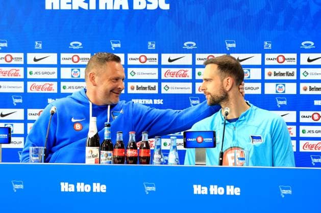 Fußball, 2. BL, Hertha BSC Pressekonferenz