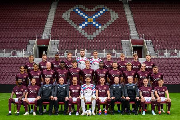 Fußball, Hearts of Midlothian Porträttermin 2024 2025