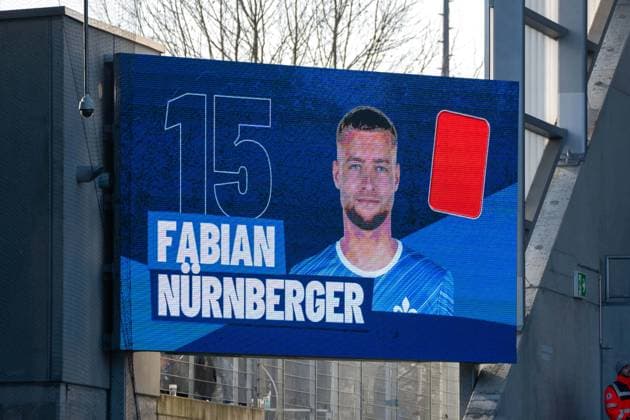 Fußball, 2. BL, SV Darmstadt 98, Fabian Nürnberger vom DFB für 8 Spiele gesperrt - Archivbilder
