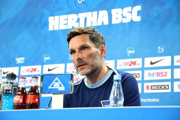 Fußball, 2. BL, Hertha BSC, Pressekonferenz