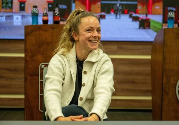 Fußball, Frauen, 2. BL, 1. FC Union Berlin, Medienrunde mit Lisa Heiseler