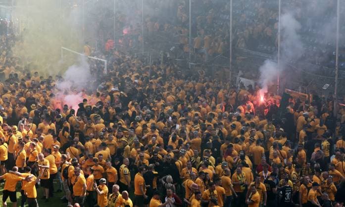 Fußball, 3. Liga, SG Dynamo Dresden steigt in die 2. Bundesliga auf