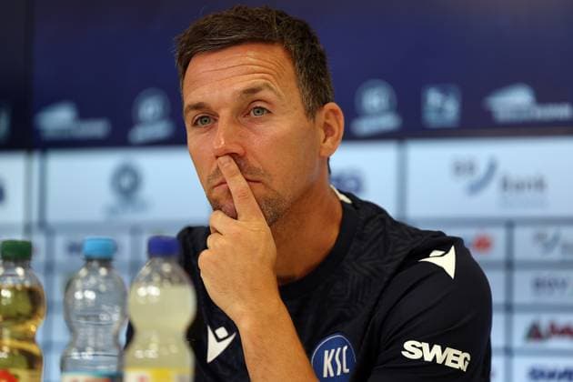 Fußball, 2. BL, Karlsruher SC, Pressekonferenz