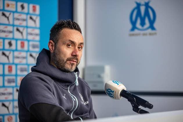 Fußball, Frankreich, Olympique Marseille Pressekonferenz