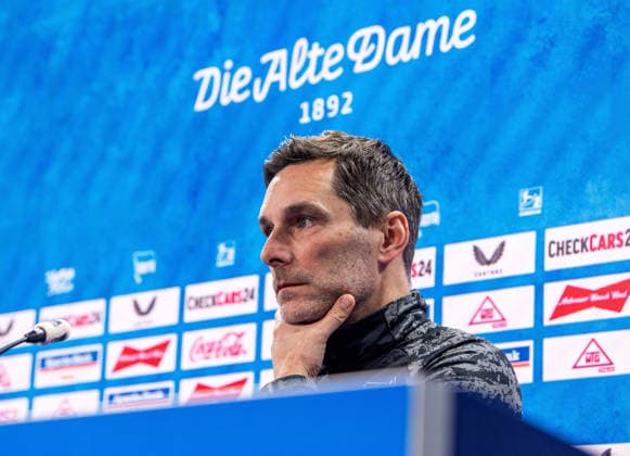 Fußball, 2. BL, Hertha BSC, Pressekonferenz