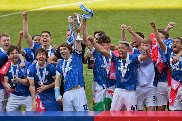 Fußball, England, Cardiff City feiert Aufstieg in die EFL Championship