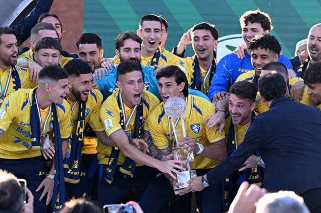 Fußball, Italien, Frosinone Calcio feiert Aufstieg in die Serie A