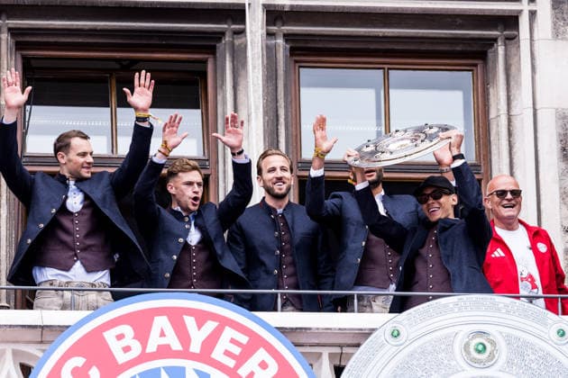 Fußball, FC Bayern München, Meisterfeier auf dem Marienplatz