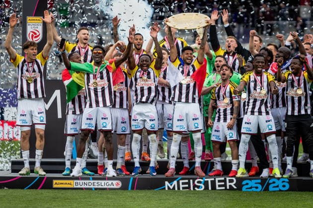 Fußball, Österreich, Linzer ASK feiert Meisterschaft nach Sieg gegen Austria Wien