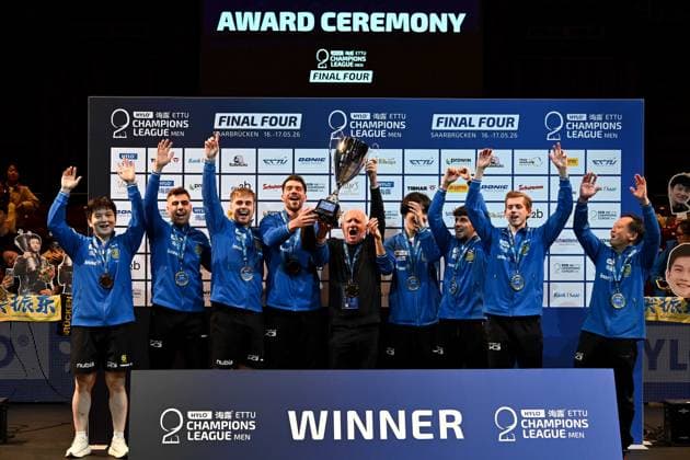 Tischtennis, CL, 1. FC Saarbrücken holt Titel nach Finalsieg gegen Nimes-Montpellier