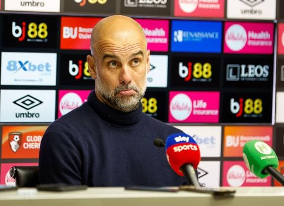 Fußball, England, AFC Bournemouth - Manchester City, Pep Guardiola Pressekonferenz