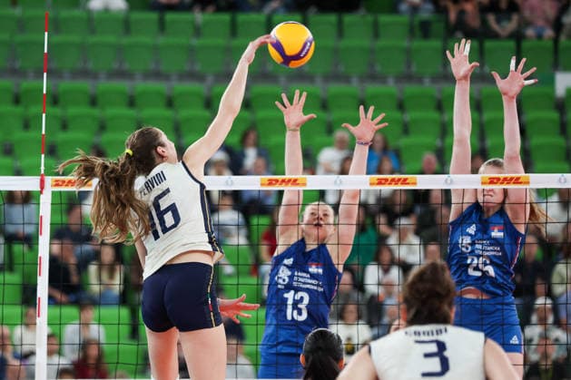 Volleyball, Frauen, Länderspiel, Italien - Serbien