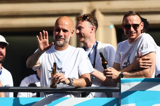 Fußball, England, Manchester City, FA Cup- und Carabao Cup-Siegerparade