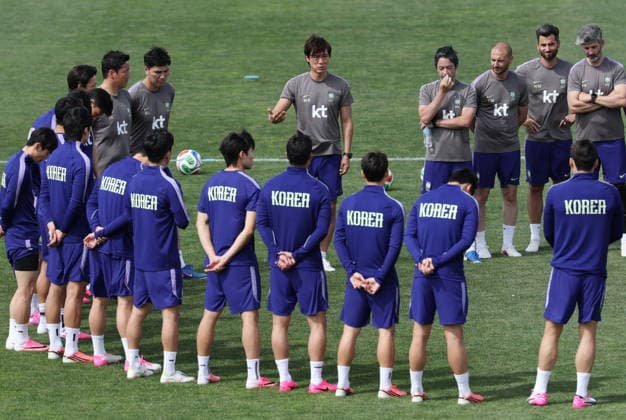 Fußball, Nationalteam Südkorea, Training