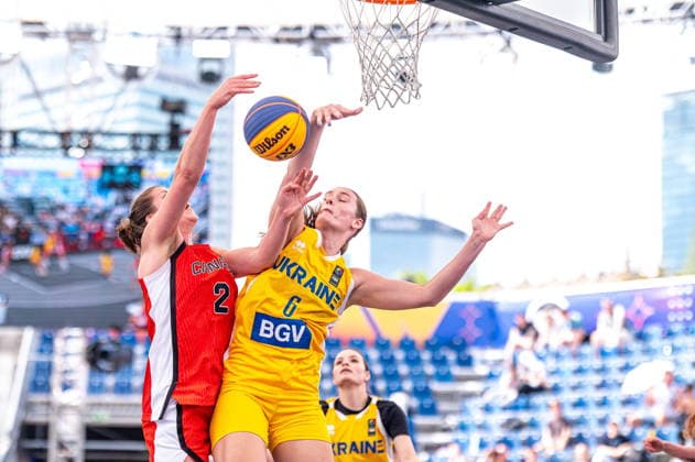 Basketball, FIBA 3x3 WM in Warschau, Frauen, Ukraine - Kanada