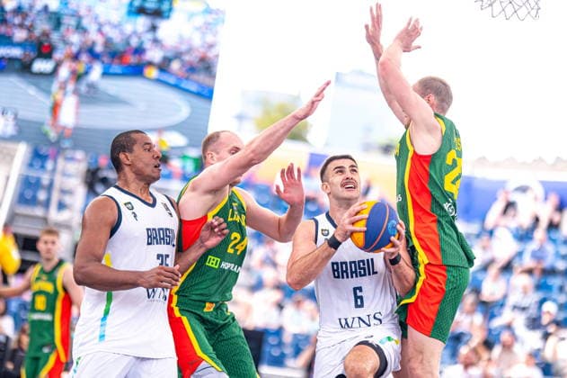 Basketball, FIBA 3x3 WM in Warschau, Männer, Brasilien - Litauen