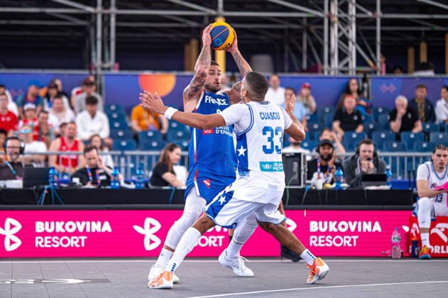 Basketball, FIBA 3x3 WM in Warschau, Männer, Frankreich - Puerto Rico