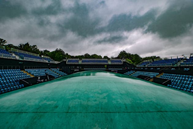 Tennis, WTA Turnier in Birmingham, Regen