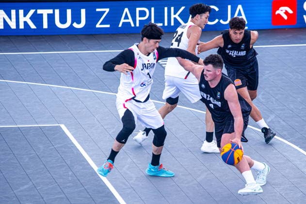 Basketball, FIBA 3x3 WM in Warschau, Männer, Japan - Neuseeland