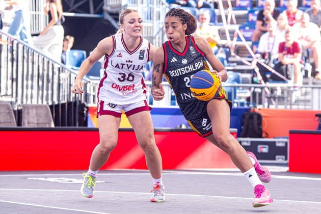 Basketball, FIBA 3x3 WM in Warschau, Frauen, Deutschland - Lettland