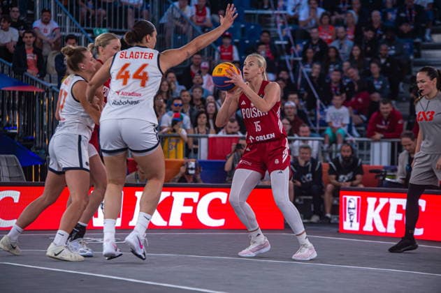 Basketball, FIBA 3x3 WM in Warschau, Frauen, Polen - Niederlande