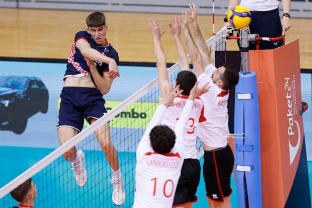 Volleyball, Männer, Länderspiel, Kroatien - Georgien
