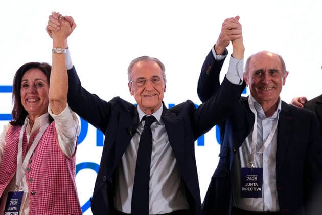 Fußball, Spanien, Real Madrid, Florentino Perez gewinnt Präsidentenwahl