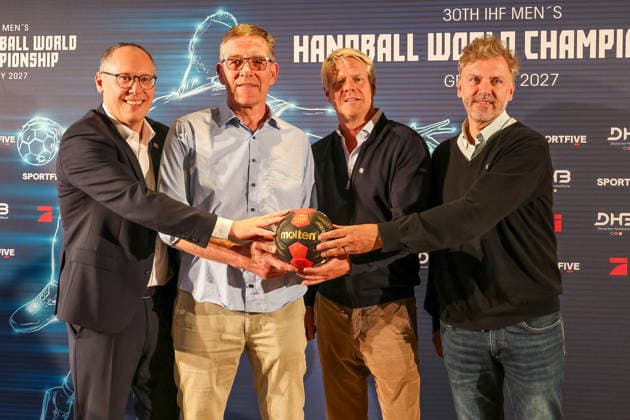 Handball, WM 2027, Talk mit Bundestrainer Alfred Gislason vor der Auslosung in München
