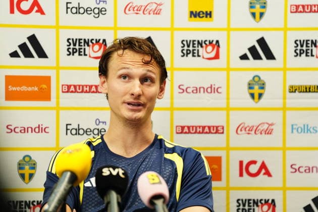 Fußball, FIFA WM 2026, Nationalteam Schweden, Pressekonferenz