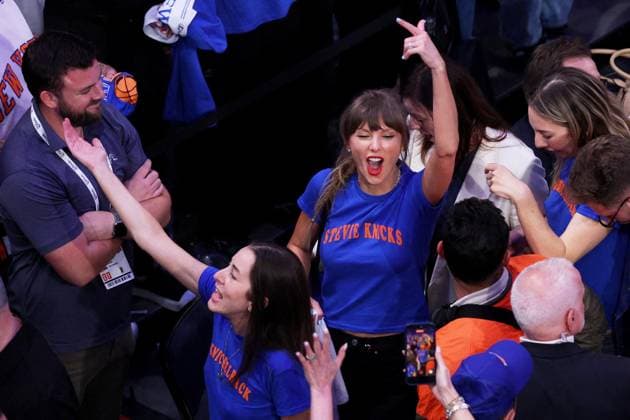 Basketball, NBA Finals, New York Knicks - San Antonio Spurs, Taylor Swift im Publikum