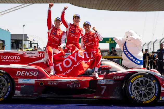 Motorsport, 24 Stunden von Le Mans, Sieger Toyota, Kamui Kobayashi, Mike Conway, Nyck de Vries
