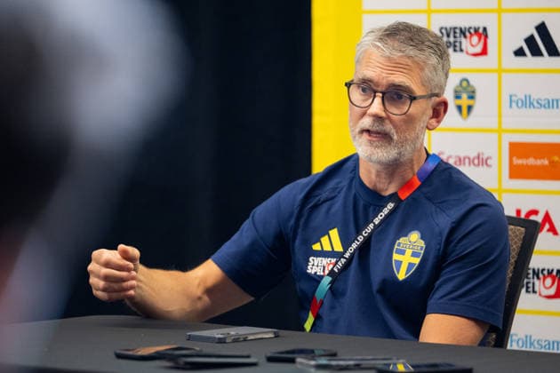 Fußball, FIFA WM 2026, Nationalteam Schweden, Pressekonferenz