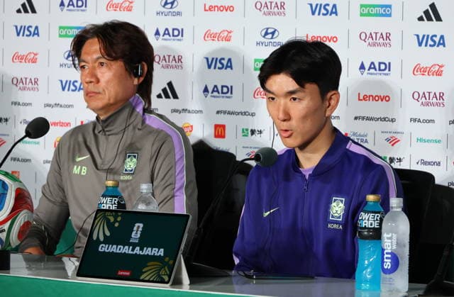 Fußball, FIFA WM 2026, Nationalteam Südkorea, Pressekonferenz