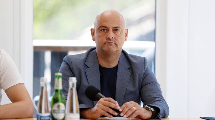 Fußball, 3. Liga, SV Waldhof Mannheim, Pressekonferenz