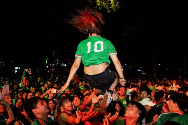Fußball, FIFA WM 2026, Mexiko - Südkorea, Fan Fest in Mexiko-Stadt