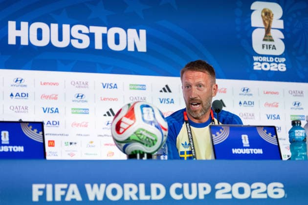 Fußball, FIFA WM 2026, Nationalteam Schweden, Pressekonferenz