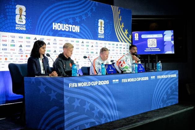 Fußball, FIFA WM 2026, Nationalteam Niederlande, Pressekonferenz